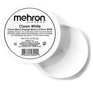 Mehron Makeup Clown White Professional Face Paint Cream Makeup for Stage, Film & Cosplay