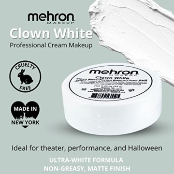 Mehron Clown White Face Paint for Halloween & Performances
