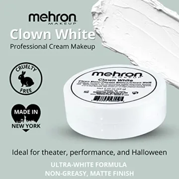 Mehron Clown White Face Paint for Halloween & Performances