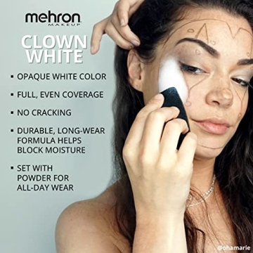 Mehron Clown White Face Paint for Halloween & Performances
