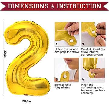 2023 Balloons for Graduation and New Year - 40” Foil 2023 Mylar Balloons for New Year Eve Festival Party Supplies, Great Number Decorations for Class and Wedding, Birthday, Anniversary Events