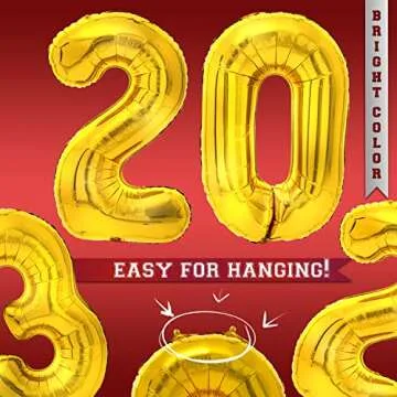 2023 Balloons for Graduation and New Year - 40” Foil 2023 Mylar Balloons for New Year Eve Festival Party Supplies, Great Number Decorations for Class and Wedding, Birthday, Anniversary Events