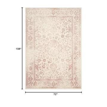 SAFAVIEH Adirondack Collection Area Rug - 6' x 9', Ivory & Rose, Oriental Distressed Design, Non-She...