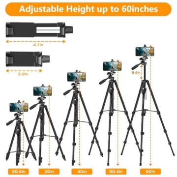 XXZU 60" Tripod for Camera and Smartphone - Portable & Versatile