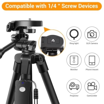 XXZU 60" Tripod for Camera and Smartphone - Portable & Versatile