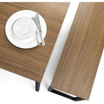 ZINUS 48 Inch Louis Metal Frame Table with Benches 3 Piece Dining Set, Easy Assembly, Brown