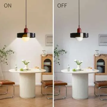 Pendant Lights Stained Glass Dark Olive Green Hanging Light Bedroom Lighting for Kitchen Dining Room Mid Century Modern Light Living Room Light Fixture Dark Olive Green and Wine