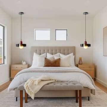 Pendant Lights Stained Glass Dark Olive Green Hanging Light Bedroom Lighting for Kitchen Dining Room Mid Century Modern Light Living Room Light Fixture Dark Olive Green and Wine