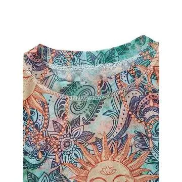 WDIRARA Women's Graphic Print Round Neck Sleeveless Slim Fit Crop Tank Top Multicolored