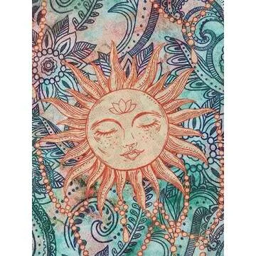 WDIRARA Women's Graphic Print Round Neck Sleeveless Slim Fit Crop Tank Top Multicolored