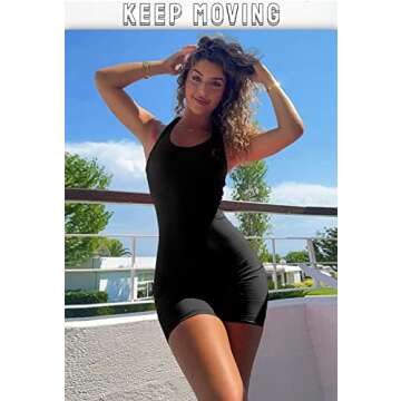 VNVNE Women Sexy Bodycon Short Romper for Summer Style