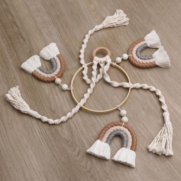 Macrame Rainbow Baby Mobile for Dreamy Nurseries