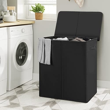 WOWLIVE Double Laundry Hamper with Lid and Removable Bags