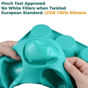 CAKETIME Silicone Muffin Pan Cupcake Pan Set - Mini 24 Cups and Regular 12 Cups Muffin Tin, Nonstick...