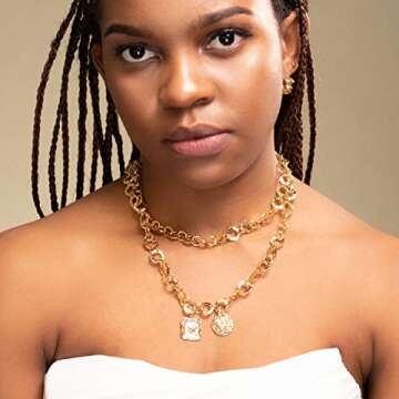 Tomay Gold Layered Necklaces for Women - 14K Plated