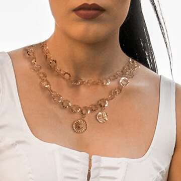 Tomay Gold Layered Necklaces for Women - 14K Plated