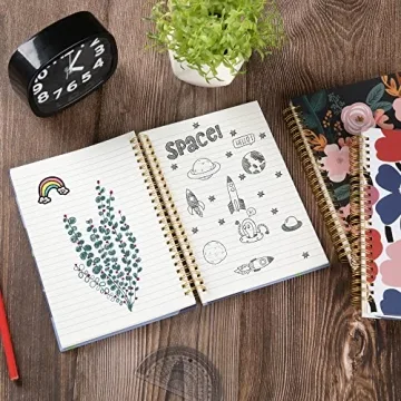XYark Spiral Notebook Set - Floral A5 Travel Journals 3 Pack