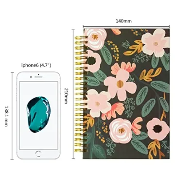 XYark Spiral Notebook Set - Floral A5 Travel Journals 3 Pack