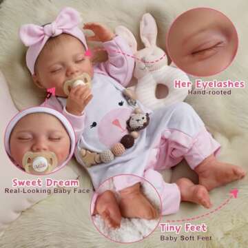 BABESIDE Lifelike Reborn Baby Doll - Realistic 20-Inch Gift Set