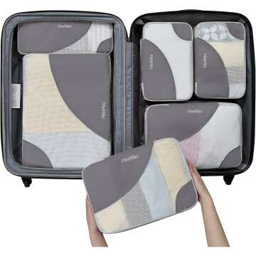 Packing Cubes Set for Effortless Travel Organization