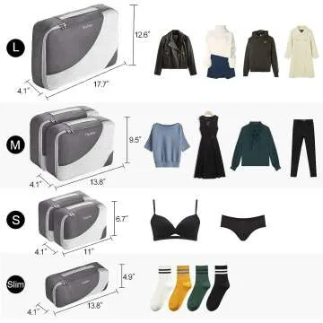 Packing Cubes Set for Effortless Travel Organization