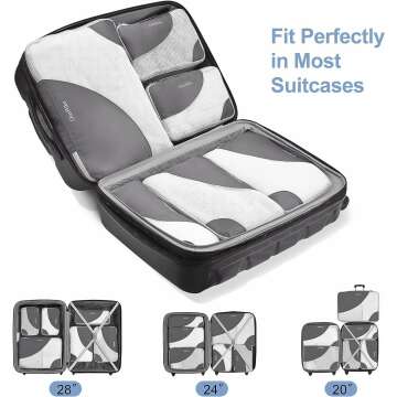 Packing Cubes Set for Effortless Travel Organization
