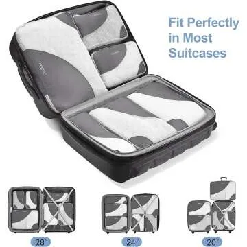 Packing Cubes Set for Effortless Travel Organization