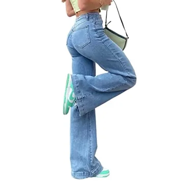 YUZIBAO Women's High Waisted Wide Leg Boyfriend Jeans