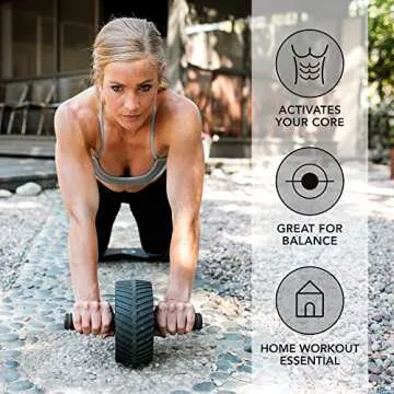 Sweet Sweat Ab Roller for Abs Workout, Ab Roller Wheel Exercise Equipment for Core Workout, Ab Wheel Roller for Home Gym, Ab Workout Equipment for Abdominal Exercise