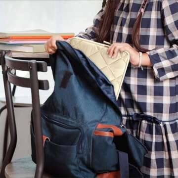 LANDICI Puffy Laptop Sleeve Carrying Case 14 15 Inch Compatible with MacBook Pro 14/15, MacBook Air M2 15, Surface Laptop 4/5, Chromebook 14, Cute Computer Cover Bag with Accessories Pouch, Apricot