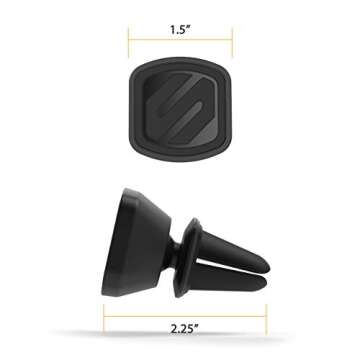 Scosche MMV-2PKXCES0 MagicMount Select Magnetic Air Vent Mount, Vent Phone Mount for Car with 360 Degree Adjustable Head, Black (Pack of 2)