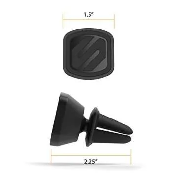 Scosche MMV-2PKXCES0 MagicMount Select Magnetic Air Vent Mount, Vent Phone Mount for Car with 360 Degree Adjustable Head, Black (Pack of 2)