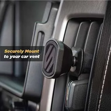 Scosche MMV-2PKXCES0 MagicMount Select Magnetic Air Vent Mount, Vent Phone Mount for Car with 360 Degree Adjustable Head, Black (Pack of 2)