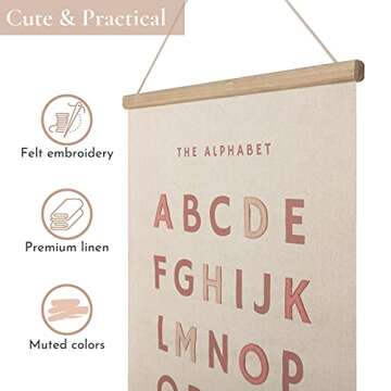 Stunning 16x24 Inch Alphabet Wall Art for Kids Rooms