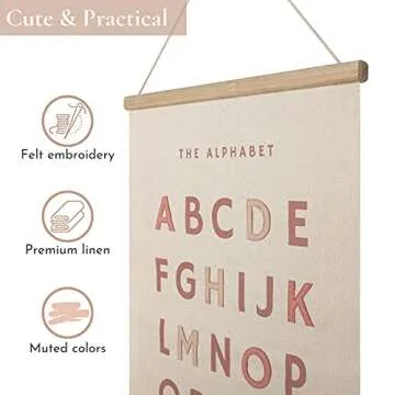 Stunning 16x24 Inch Alphabet Wall Art for Kids Rooms