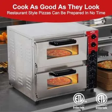 CROSSON Double Deck Electric Pizza Oven for Restaurants