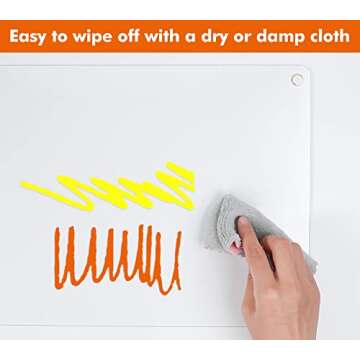 Kamehame Dry Erase Board for Refrigerator, Magnetic Dry Erase Board for Fridge, Clear Acrylic Note Board, 14.2"x11"