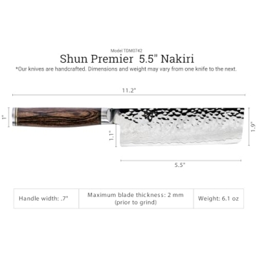 Shun Premier Nakiri Knife for Professional and Home Chefs