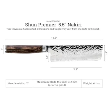 Shun Premier Nakiri Knife for Professional and Home Chefs