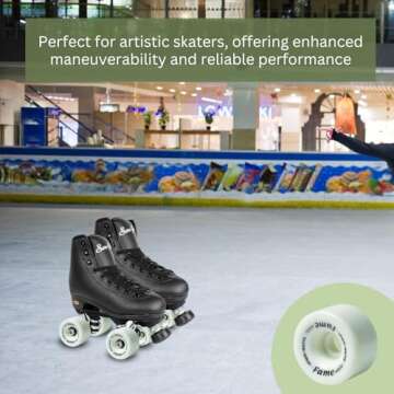 Sure-Grip Fame Indoor Wheels - Durable Nylon Build with Durometer of 95A and Diameter of 57mm - Idea...