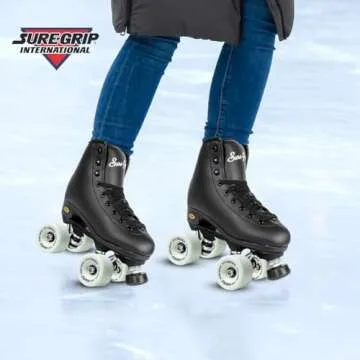 Sure-Grip Fame Indoor Wheels - Durable Nylon Build with Durometer of 95A and Diameter of 57mm - Ideal for Artistic Skating on Smooth Surfaces - Comes in Diverse Color Options - Set of 8 Wheels (White)