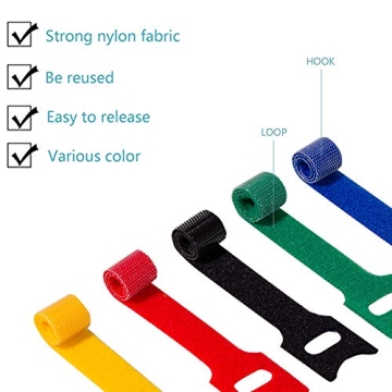 BALABALA 100 pcs Reusable Fastening Cable Ties for All