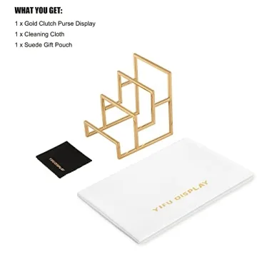 Elitnus Gold Clutch Purse Display Stand for Handbags