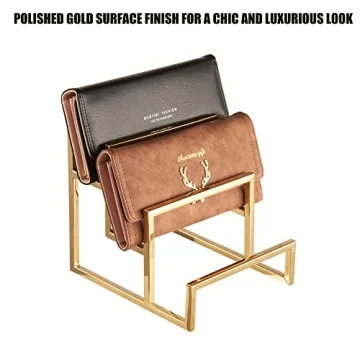 Elitnus Gold Clutch Purse Display Stand for Handbags