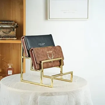 Elitnus Gold Clutch Purse Display Stand for Handbags