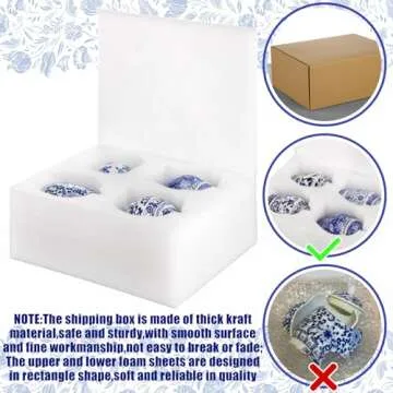 Hushee Small Blue and White Vase Porcelain Vases Blue Chinoiserie Decor Porcelain Ginger Jars for Home Chinoiserie Decor for Bedroom Table Accent Shelf Tabletop(Classic,4 Pcs)