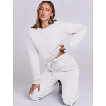 ANRABESS Women's Stylish Two Piece Lounge Tracksuit