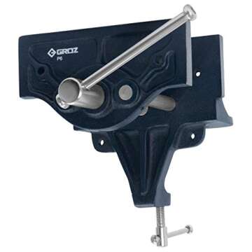 Groz Portable Woodworking Vise - 6-Inch Cast Iron Clamp