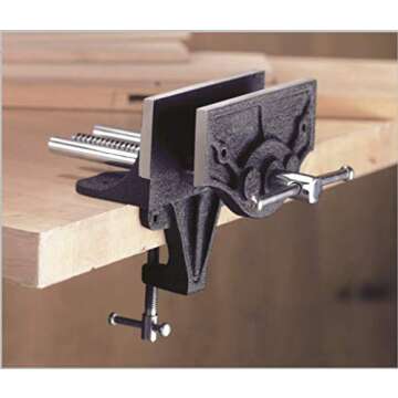 Groz Portable Woodworking Vise - 6-Inch Cast Iron Clamp