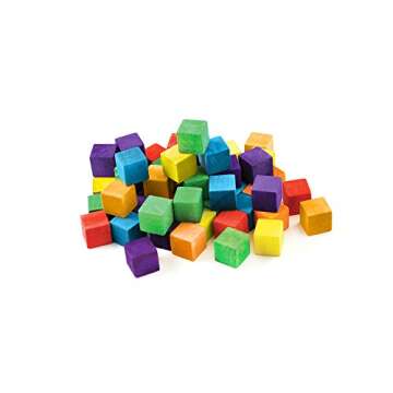 Craftwood Wooden Cubes 5/8" 36/Pkg-Colored